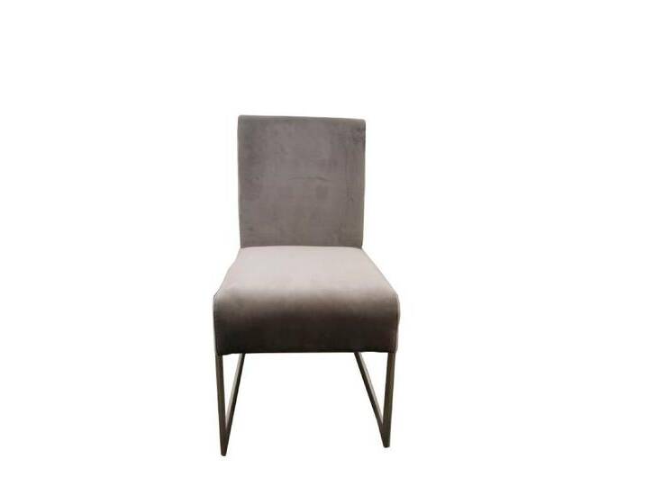 Leonique Esszimmerstuhl Coral (Set, 2 St), 2er Set Polsterstühle, Edelstahl, graues Kunstleder, 45x58x89, SH 46, grau von OTTO