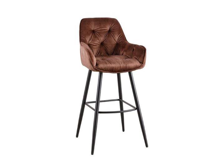 Licht-Erlebnisse Barhocker IRISA, Chesterfield mit Lehne Stoff Metall in Braun Schwarz, braun bunt schwarz Licht-Erlebnisse Barhocker IRISA, Chesterfield mit Lehne Stoff Metall in Braun Schwarz, braun bunt schwarz von OTTO