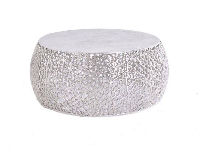 Licht-Erlebnisse Couchtisch ADISA, Handarbeit aus Metall in Silber 73 x 73 x 31 cm (LxBxH), silberfarben von OTTO