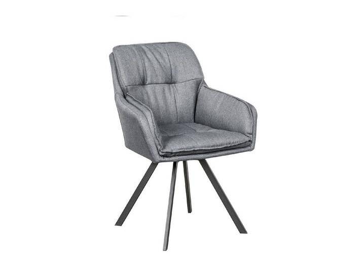 Licht-Erlebnisse Drehstuhl LIBYA, Grau Schwarz Stoff Metall B: 63 cm drehbar ohne Rollen, bunt grau schwarz von OTTO