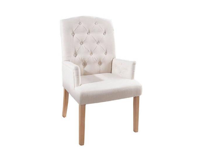 Licht-Erlebnisse Esszimmerstuhl ROLIA, Beige Stoff Holz Chesterfield Armlehnstuhl, beige von OTTO