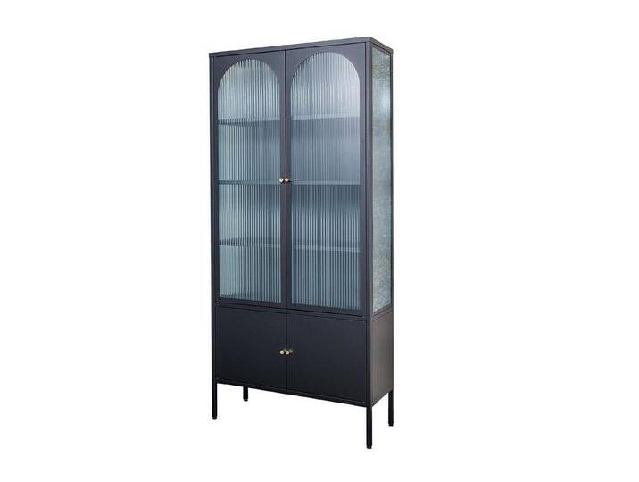 Licht-Erlebnisse Glasvitrine CARMI Riffelglas Metall Glas 80 x 180 cm in Schwarz Gold, bunt schwarz Licht-Erlebnisse Glasvitrine CARMI Riffelglas Metall Glas 80 x 180 cm in Schwarz Gold, bunt schwarz von OTTO