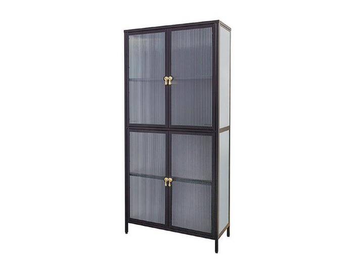 Licht-Erlebnisse Glasvitrine MOREL Vitrine 180 cm hoch B: 80 cm schmal Riffelglas Metall Schwarz Gold, bunt schwarz Licht-Erlebnisse Glasvitrine MOREL Vitrine 180 cm hoch B: 80 cm schmal Riffelglas Metall Schwarz Gold, bunt schwarz von OTTO