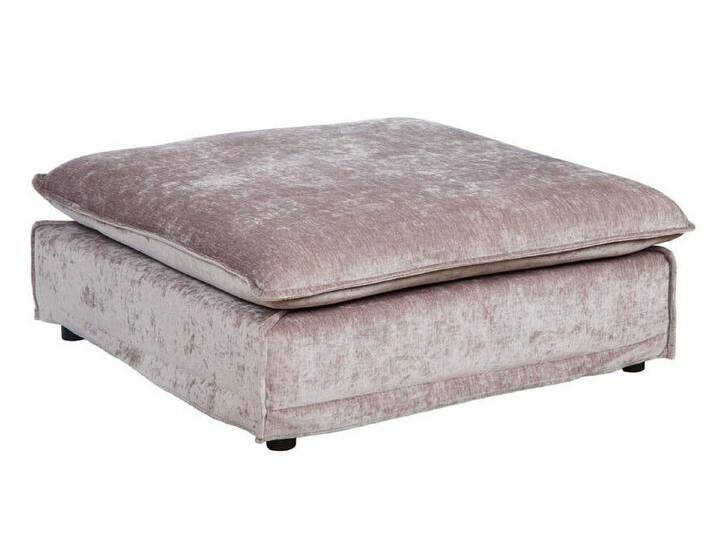 Licht-Erlebnisse Hocker YESIS, Samt Holz B: 100 cm quadratisch waschbarer Bezug in Taupe Hocker, grau von OTTO