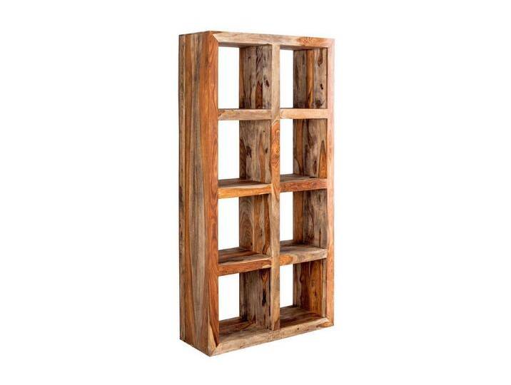 Licht-Erlebnisse Standregal MAKASSAR, Holz massiv 90 x 180 cm in Natur Grau Handarbeit, grau von OTTO
