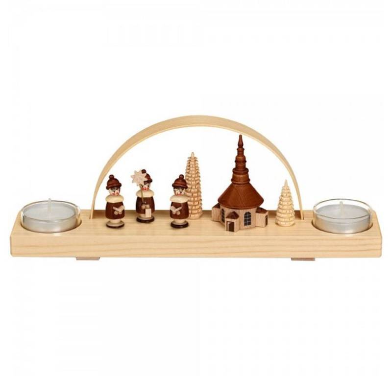 Lichterbogen Schwibbogen Kurrende und Kirche natur mit Teelicht BxHxT 27x10x5,5cm Lichterbogen Schwibbogen Kurrende und Kirche natur mit Teelicht BxHxT 27x10x5,5cm von OTTO
