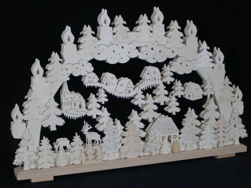 Lichterbogen Schwibbogen mit Kirche Rehe und Häuser mit Beleuchtung BxHxT Lichterbogen Schwibbogen mit Kirche Rehe und Häuser mit Beleuchtung BxHxT von OTTO