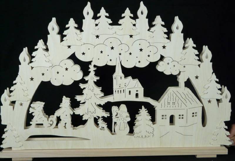Lichterbogen Schwibbogen mit Schneemann Kirche und Beleuchtung BxHxT 70x45x7cm NEU Lichterbogen Schwibbogen mit Schneemann Kirche und Beleuchtung BxHxT 70x45x7cm NEU von OTTO