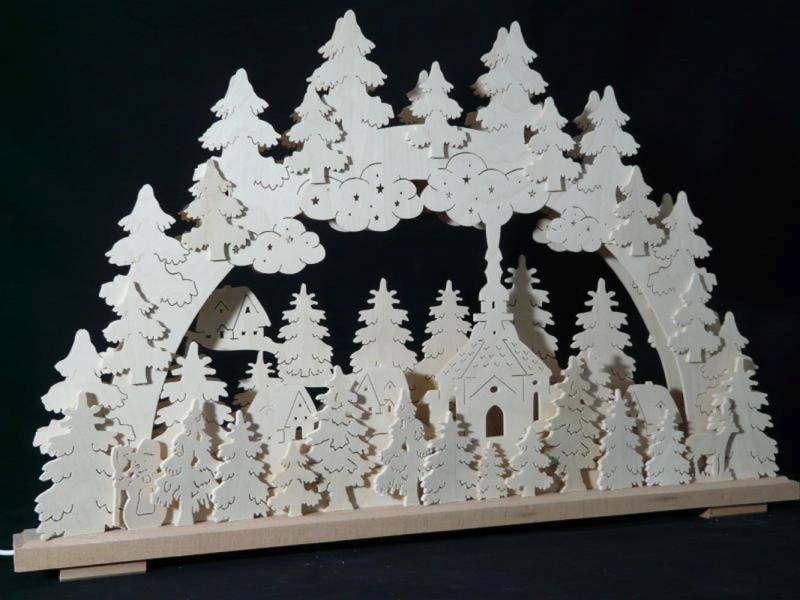 Lichterbogen Schwibbogen mit Seiffener Kirche und Beleuchtung BxHxT 70x44x7cm NEU Lichterbogen Schwibbogen mit Seiffener Kirche und Beleuchtung BxHxT 70x44x7cm NEU von OTTO