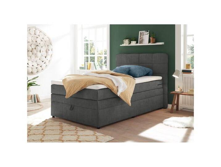 Lomadox Boxspringbett TEREZIN-09, Jugendbett, 140x200, mit Bettkasten, Härtegrad H2, in anthrazit, schwarz, Anthrazit Lomadox Boxspringbett TEREZIN-09, Jugendbett, 140x200, mit Bettkasten, Härtegrad H2, in anthrazit, schwarz, Anthrazit von OTTO