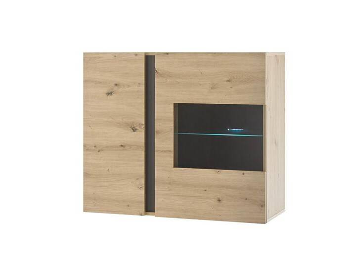 Lomadox Hängevitrine CARDIFF-61 Artisan Nb. mit Absetzungen in Graphit grau 97/83/40 cm, braun grau Lomadox Hängevitrine CARDIFF-61 Artisan Nb. mit Absetzungen in Graphit grau 97/83/40 cm, braun grau von OTTO