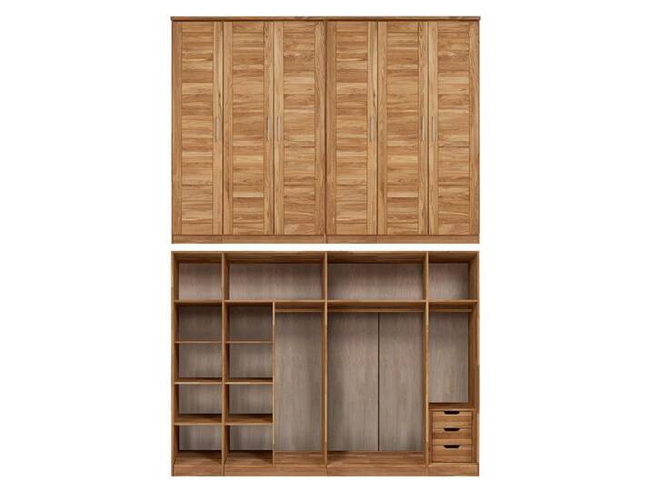 Lomadox Kleiderschrank NORDDEICH-137 Wildeiche massiv, Kleiderstangen, Einlegeböden, Schubkasteneinsatz, braun Lomadox Kleiderschrank NORDDEICH-137 Wildeiche massiv, Kleiderstangen, Einlegeböden, Schubkasteneinsatz, braun von OTTO