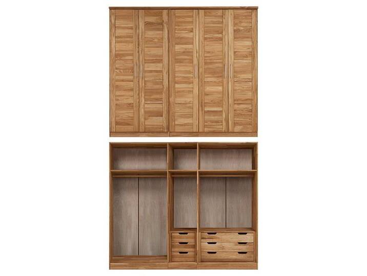 Lomadox Kleiderschrank NORDDEICH-137 Wildeiche massiv, Kleiderstangen, Einlegeböden, Schubkasteneinsatz, braun Lomadox Kleiderschrank NORDDEICH-137 Wildeiche massiv, Kleiderstangen, Einlegeböden, Schubkasteneinsatz, braun von OTTO