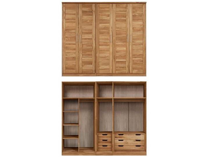 Lomadox Kleiderschrank NORDDEICH-137 Wildeiche massiv, Kleiderstangen, Einlegeböden, Schubkasteneinsatz, braun Lomadox Kleiderschrank NORDDEICH-137 Wildeiche massiv, Kleiderstangen, Einlegeböden, Schubkasteneinsatz, braun von OTTO
