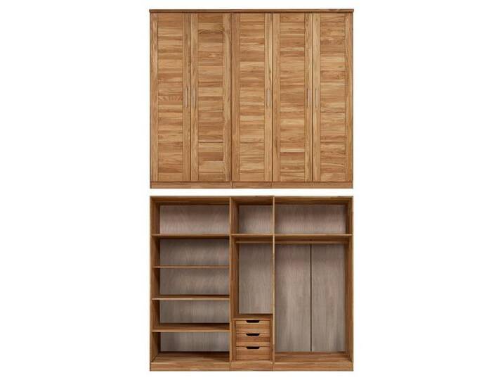 Lomadox Kleiderschrank NORDDEICH-137 Wildeiche massiv, Kleiderstangen, Einlegeböden, Schubkasteneinsatz, braun Lomadox Kleiderschrank NORDDEICH-137 Wildeiche massiv, Kleiderstangen, Einlegeböden, Schubkasteneinsatz, braun von OTTO