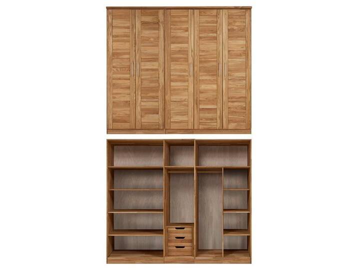 Lomadox Kleiderschrank NORDDEICH-137 Wildeiche massiv, Kleiderstangen, Einlegeböden, Schubkasteneinsatz, braun Lomadox Kleiderschrank NORDDEICH-137 Wildeiche massiv, Kleiderstangen, Einlegeböden, Schubkasteneinsatz, braun von OTTO