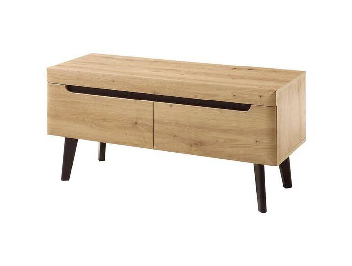 Lomadox Lowboard TIROL-61, TV im skandinavischen Design Eiche Artisan mit schwarz 107/50/40cm, braun von OTTO