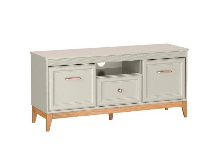 Lomadox Lowboard WILNA-161, Kaschmir, 135,5 cm breit, feine Profilfräsung, Massivholz Füße, beige braun von OTTO