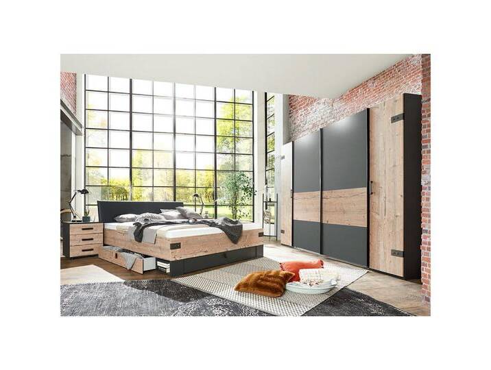 Lomadox Schlafzimmer-Set SUNDERLAND-43, (Spar-Set, 4-tlg., Bettgestell Nachtkommoden (Set) Kleiderschrank) von OTTO