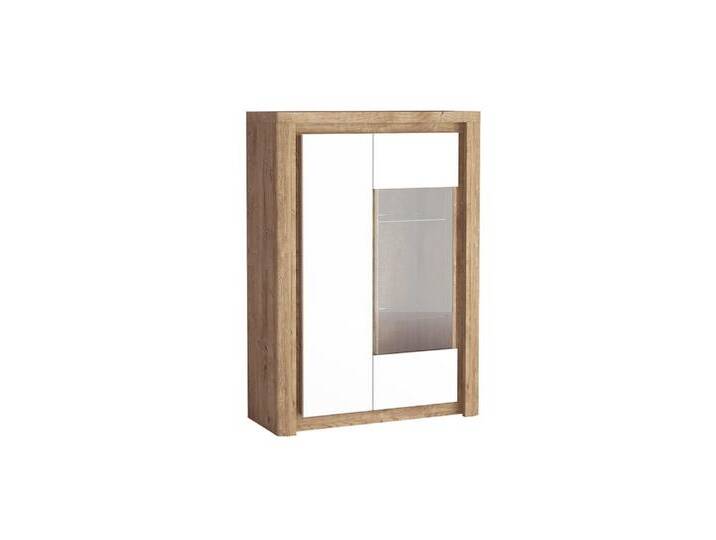 Lomadox Vitrine LATINA-161 Kommode Sideboard Highboard Standvitrine modern in Eiche mit weiß, braun von OTTO
