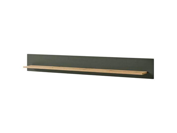 Lomadox Wandregal CINCINNATI-61, Wandboard im Landhausstil in grün mit Wotan Eiche, B/H/T: 150/20/17cm, braun grün von OTTO
