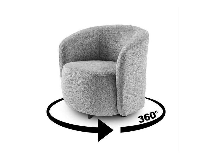 Lookway Drehsessel SWING 360° Bequemer Drehstuhl, grau, Abriamo 06 von OTTO