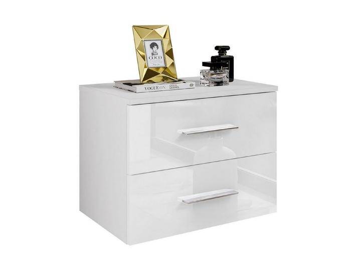 Lookway Nachttisch LINA II mit Chromgriffen Hängeschrank LED Hochglanz, Breite 55cm, weiß Lookway Nachttisch LINA II mit Chromgriffen Hängeschrank LED Hochglanz, Breite 55cm, weiß von OTTO