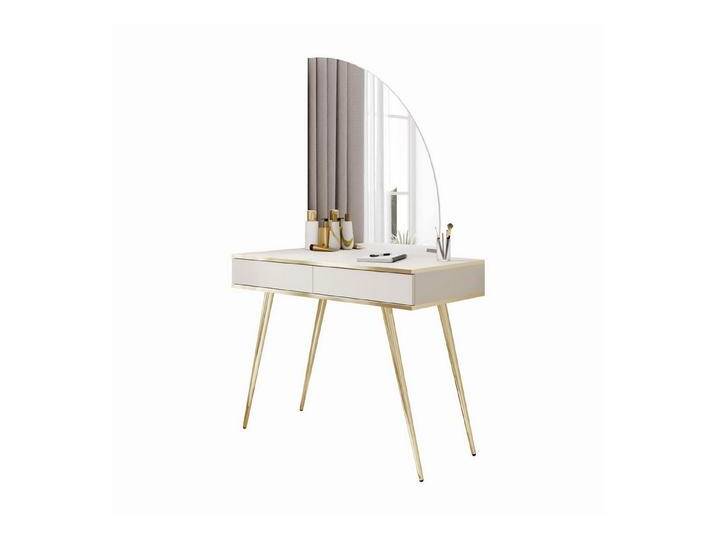 Lookway Schminktisch OXFORD mit Spiegel und LED-Beleuchtung (x Konsole, 1x Spiegel mit Led Beleuchtung), Breite: 102 cm, beige, Spiegel Rechts von OTTO