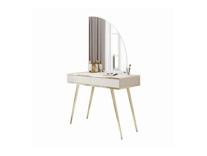 Lookway Schminktisch OXFORD mit Spiegel und LED-Beleuchtung (x Konsole, 1x Spiegel mit Led Beleuchtung), Breite: 102 cm, beige, Spiegel Rechts von OTTO