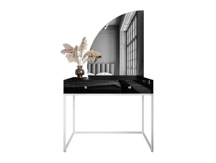 Lookway Schminktisch QUINNIE mit LED Spiegel (1x Konsole 1x Spiegel), Breite: 100 cm, schwarz von OTTO