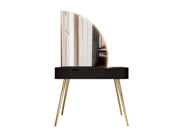 Lookway Schminktisch ZAIRA-QS mit LED Spiegel, Breite: 103 cm, schwarz, schwarz rechts gold von OTTO