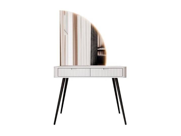 Lookway Schminktisch ZAIRA-QS mit LED Spiegel, Breite: 103 cm, schwarz weiß, weiß rechts schwarz von OTTO