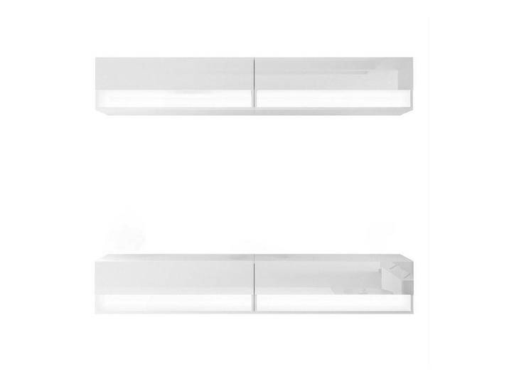 Lookway TV-Wand CALANTE Wohnwand mit LED-Beleuchtung, (Komplett-Set, 4x RTV Schrank), weiß, Weiß / Weiß Hochglanz von OTTO