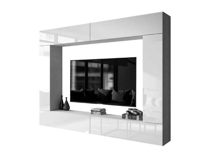 Lookway Wohnwand COLGANTE V weiß Hochglanz mit LED, weiß von OTTO