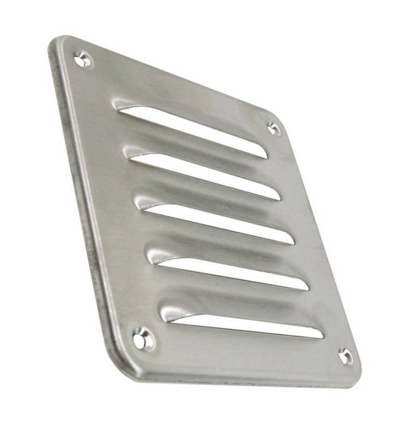 Lüftungsgitter Edelstahl Lüftungsgitter LG-1212 L Lamellengitter 115 x 115 mm, für Feuchträume geeignet von OTTO