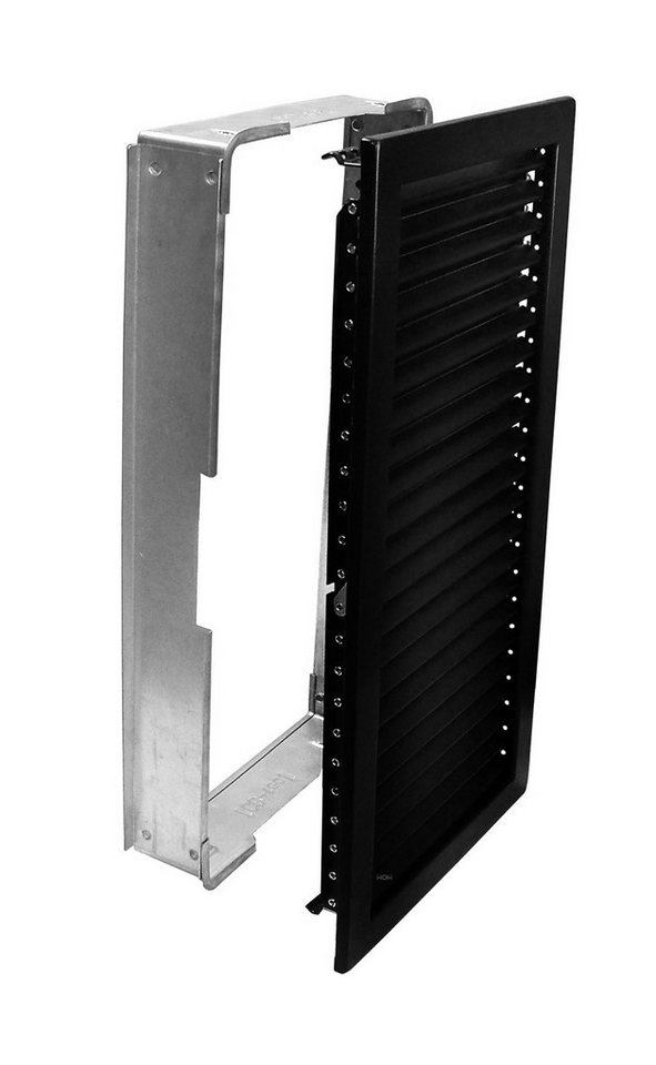 Lüftungsgitter Kaltluftgitter KGHK 2345 S Hochkant Schwarz 230 x 450 Abluftgitter, Strapazierfähige Pulverbeschichtung von OTTO