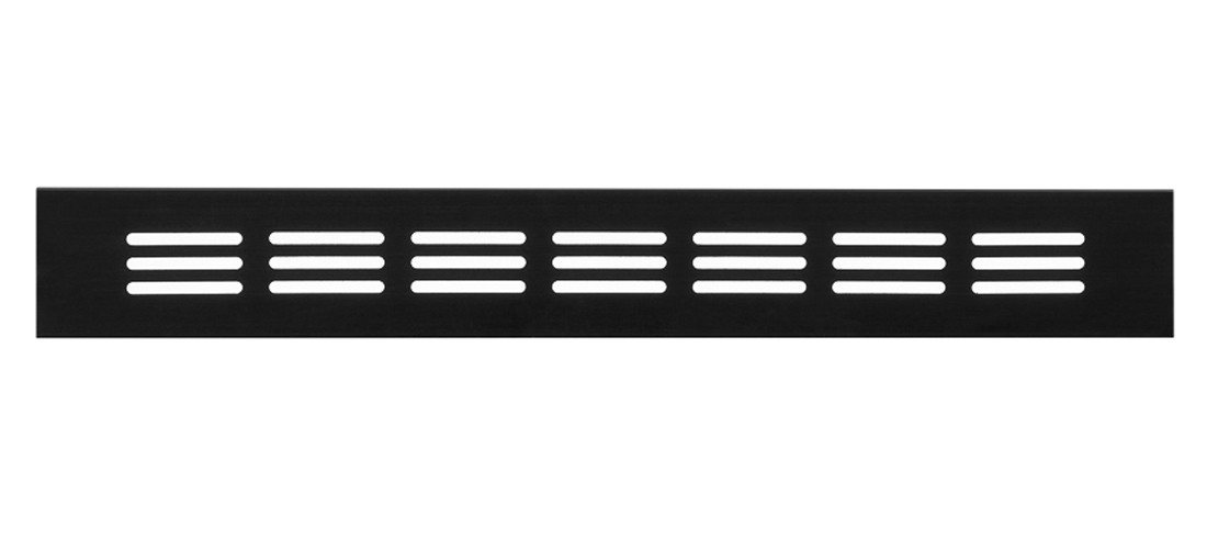 Lüftungsgitter Lüftungsgitter LG-3004 BL Schwarz eloxiert Stegblech 300 x 40 mm, für Feuchträume geeignet von OTTO
