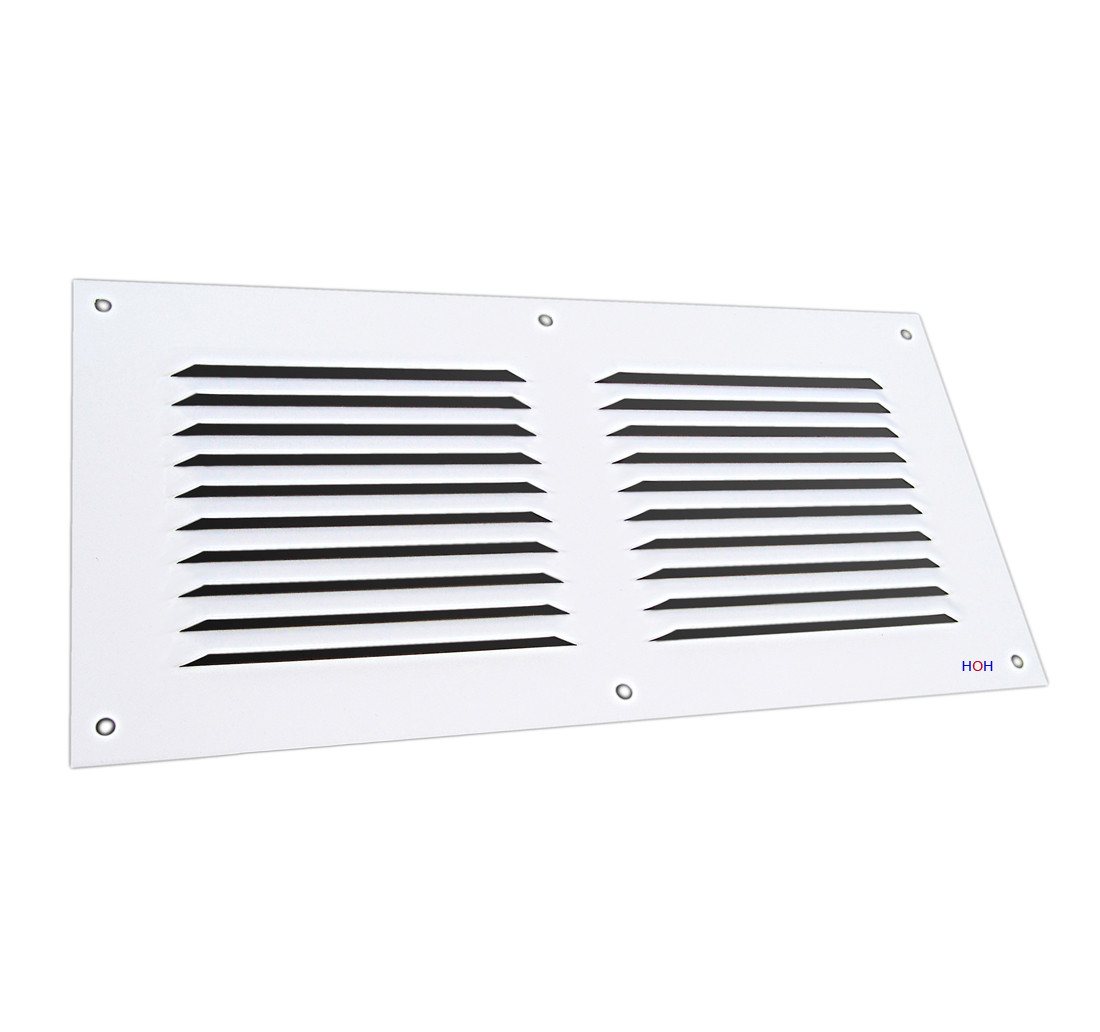 Lüftungsgitter Lüftungsgitter LG 3015 LW Lamellengitter Alu Weiß PVD 300 x 150, strapazierfähige Pulverbeschichtung von OTTO
