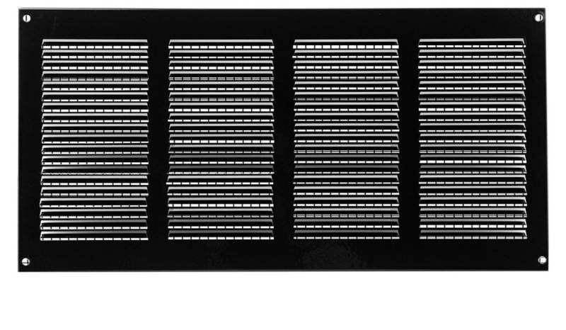 Lüftungsgitter Lüftungsgitter LG-4020 BL Schwarz 400 x 200 Fliegengitter Abluftgitter, mit Insektenschutz von OTTO