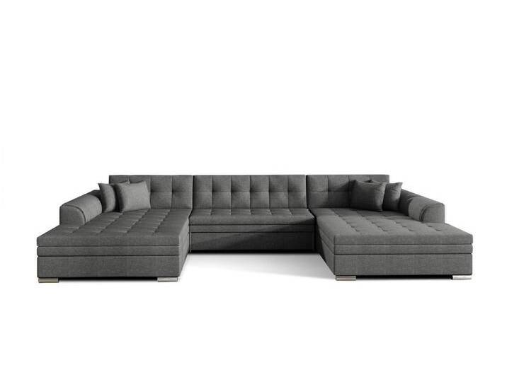 Lukas Möbel Wohnlandschaft Wohnlandschaft Vera mit Schlaffunktion XXL-Sofa in U-Form, mit Bettfunktion, grau, Sawana 05 von OTTO