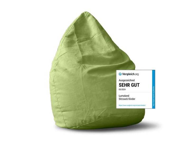 Lumaland Sitzsack Luxury XL PLUS Sitzsack (1 St), Microvelours Beanbag extra weich & robust Stuhl Sessel 85x65cm, grün, Grün von OTTO
