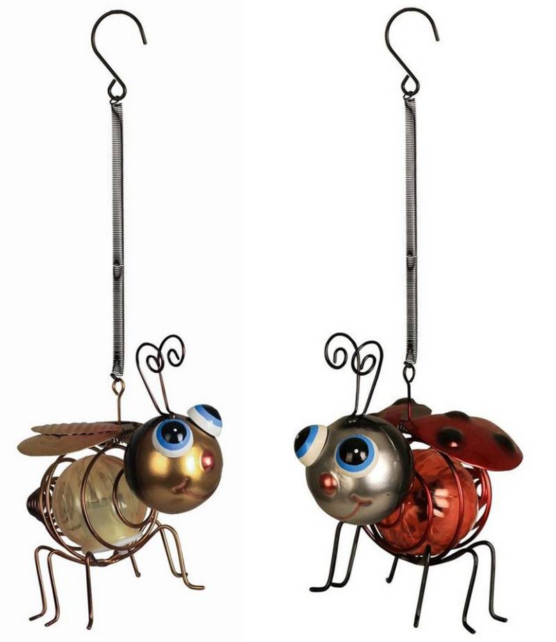 Luxform LED Gartenleuchte Luxform Bee and LadyBug Hang Hängeleuchte Solar - 2 Stück, 2 Leuchten im Set von Luxform
