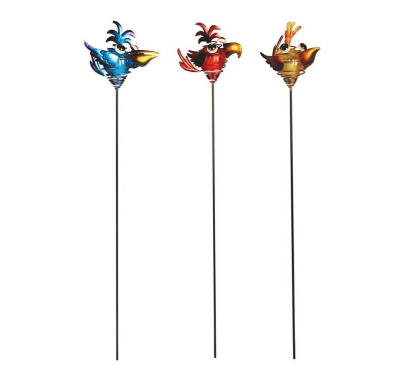 Luxform LED Gartenleuchte Solar Vogel Stablampe Gartenlampe Luxform Bird Stake 3 Stück von Luxform