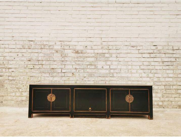 Luxury-Park-Direct Kommode TV Lowboard in modernem Design mit traditionellen Details in Gold., schwarz von OTTO
