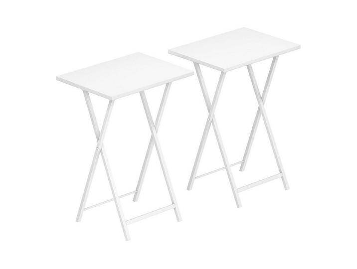LuxusKollektion Büromöbel-Set Beistelltische klappbar Tabletttisch 2er Set Industriestil Weiß von OTTO
