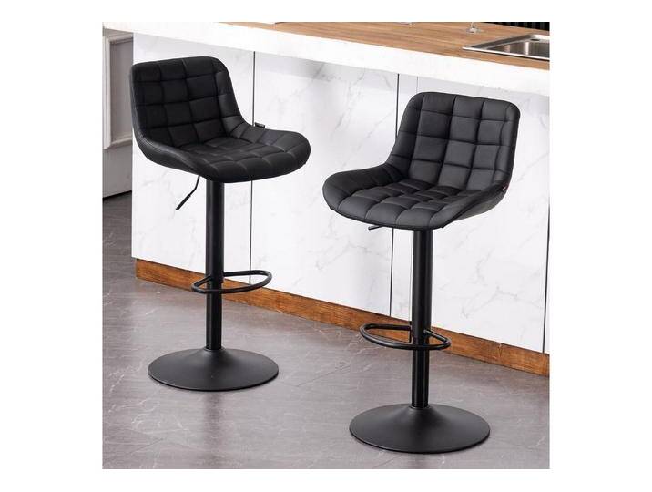 LuxusKollektion Drehstuhl Barhocker 2er Set Schwarz Höhenverstellbar mit Lehne und Weichem von OTTO
