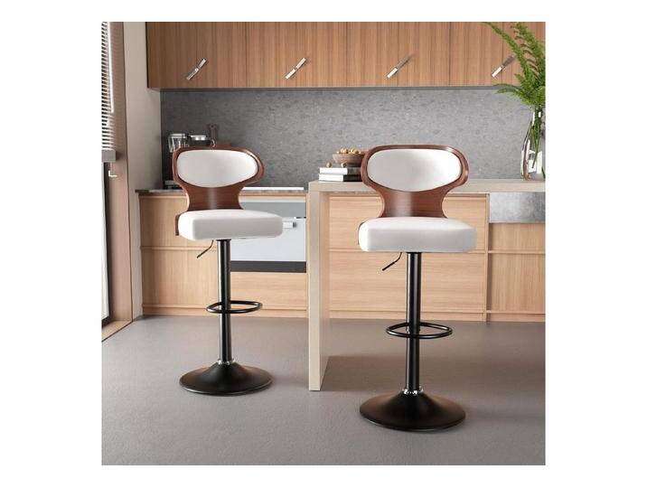 LuxusKollektion Drehstuhl Barhocker 360 Drehstuhl Tresen Rückenlehne 2er Set Weiß Nussbaumholz LuxusKollektion Drehstuhl Barhocker 360 Drehstuhl Tresen Rückenlehne 2er Set Weiß Nussbaumholz von OTTO