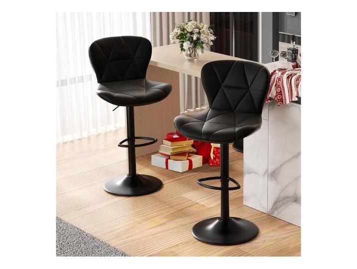 LuxusKollektion Drehstuhl Barhocker Höhenverstellbar Rückenlehne Drehbar 2er Set Schwarz LuxusKollektion Drehstuhl Barhocker Höhenverstellbar Rückenlehne Drehbar 2er Set Schwarz von OTTO