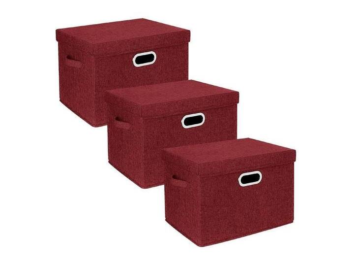 LuxusKollektion Faltbox Aufbewahrungsbox Deckel Stoff faltbar waschbar 3-Stück Rotwein LuxusKollektion Faltbox Aufbewahrungsbox Deckel Stoff faltbar waschbar 3-Stück Rotwein von OTTO