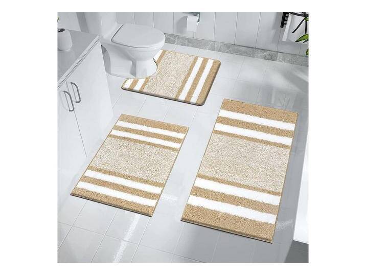 LuxusKollektion Fußmatte Badematte Set 3 Toilettenmatte WC Vorleger Mikrofaser Beige LuxusKollektion Fußmatte Badematte Set 3 Toilettenmatte WC Vorleger Mikrofaser Beige von OTTO